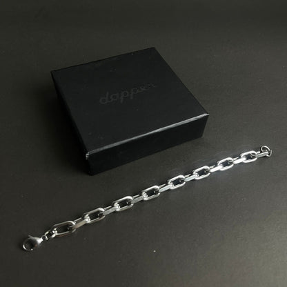 stainless steel silver chain bracelet for men in Pakistan