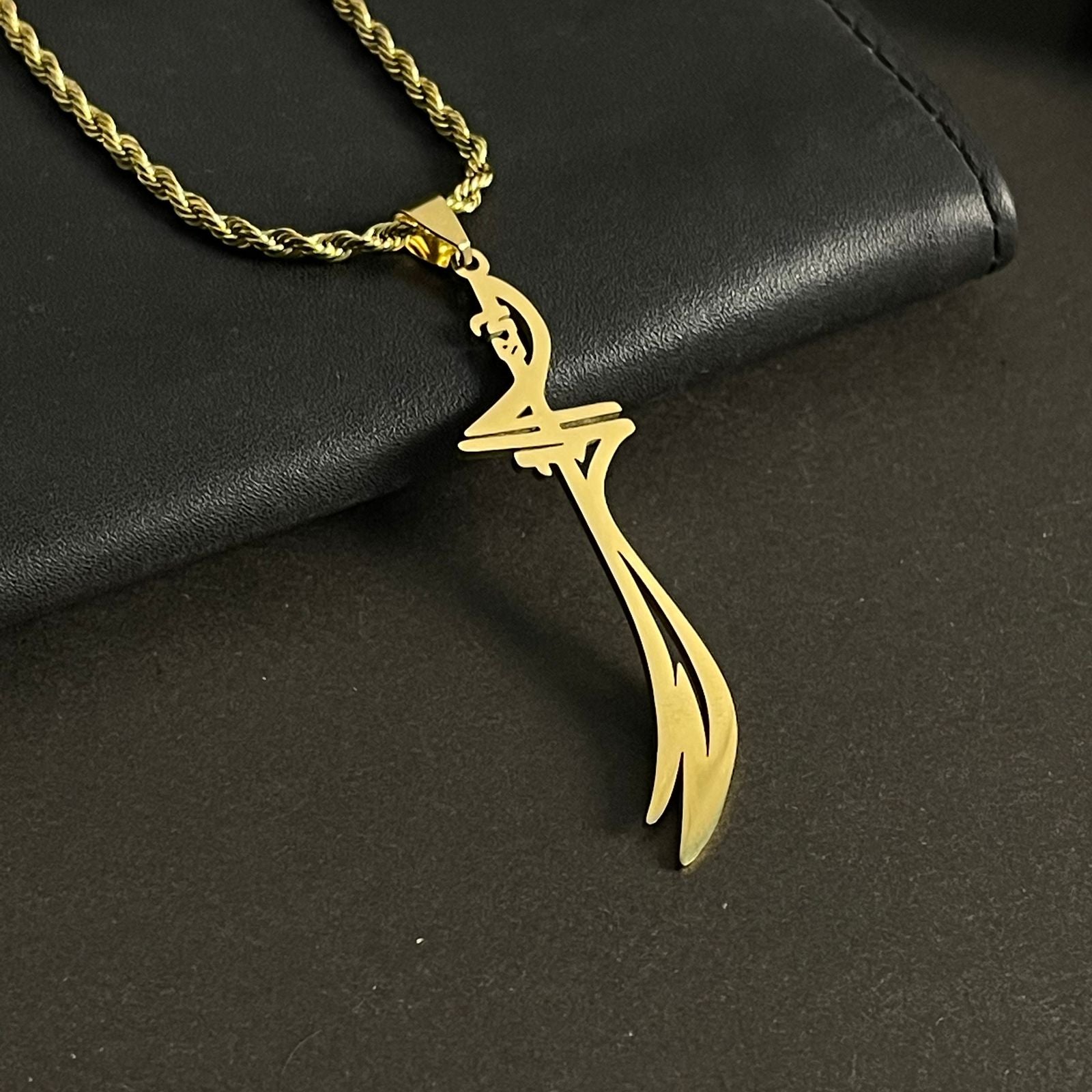 zulfiqar sword necklace gold