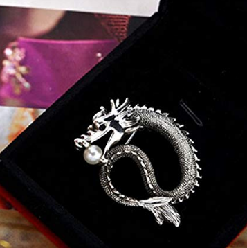 Dragon Brooch (Silver)