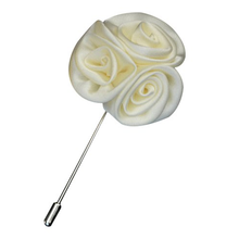 Load image into Gallery viewer, white flower lapel pin brooch online in pakistan