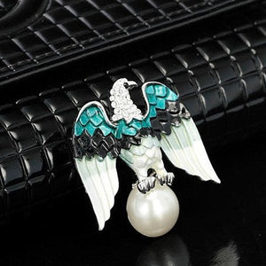 American Eagle Crystal Brooch