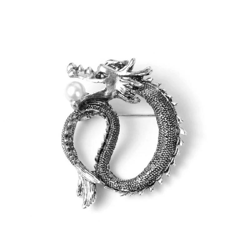 Dragon Brooch (Silver)