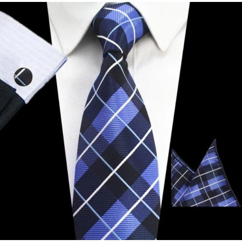 Blue Pattern Tie Set Online In Pakistan