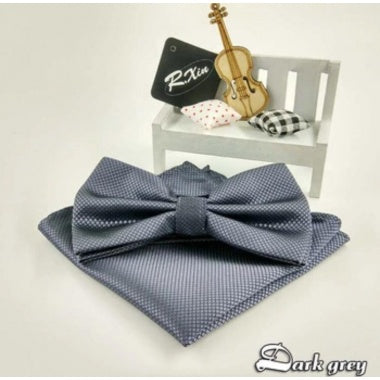 Grey Bow Tie Set