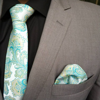 Lime Green Neck Tie Set (TS_1010)