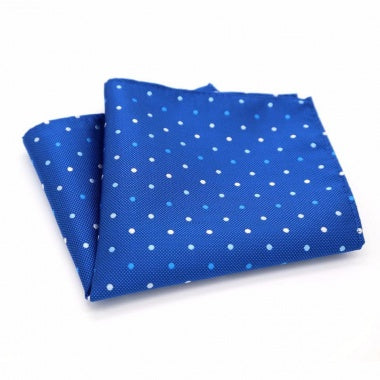 Blue Polka Dots Pocket Square For Men
