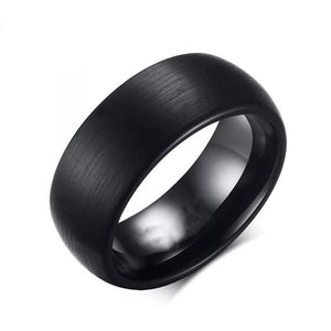 Men Black Titanium Ring