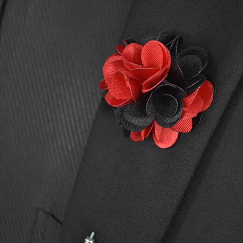 black flower lapel pin brooch online in pakistan