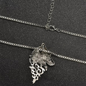 Silver Wolfhead Pendant
