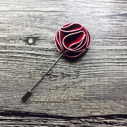 Dark Pink Flower Lapel Pin