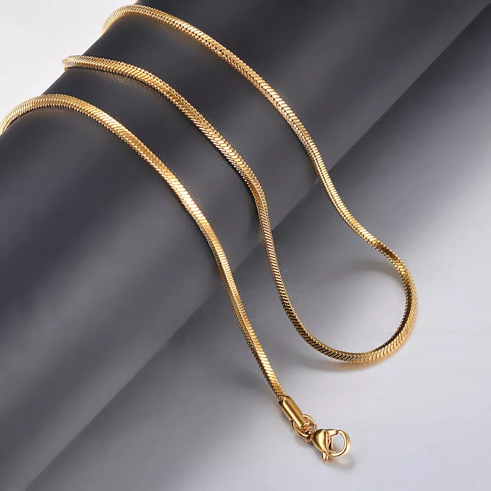 2mm Golden Snake Neck Chain For Men/Women