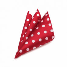 Load image into Gallery viewer, Red Polka Dots Pocket Square Pakistan