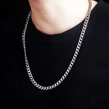 Load image into Gallery viewer, 9mm silver figaro heavy neck chain for men in pakistan