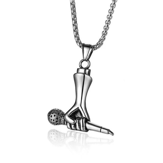 microphone pendant necklace for men online in Pakistan