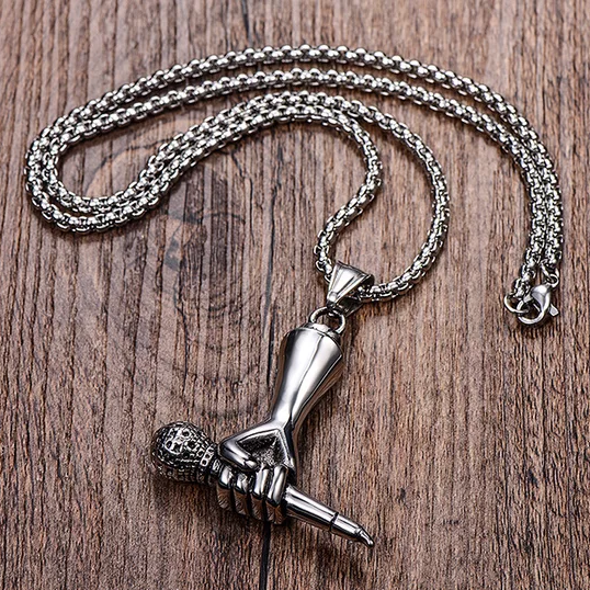 buy mic pendant necklace for men women in pakistan