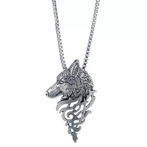 Silver Wolfhead Pendant