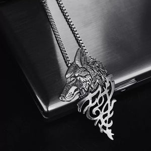 Silver Wolfhead Pendant