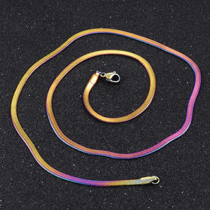 rainbow color changing snake neck chain in pakistan