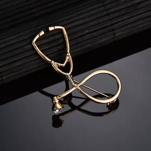 Stethoscope Gold Lapel Pin For Men/Women