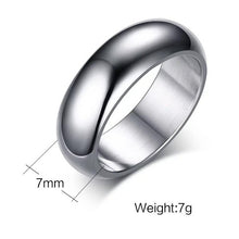 Load image into Gallery viewer, Silver Titanium Round Ring For Men