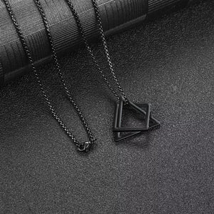 geometric black pendent for men online in Pakistan