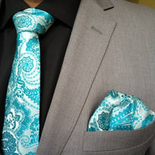 Load image into Gallery viewer, Tiffany Green Neck Tie Set For Men