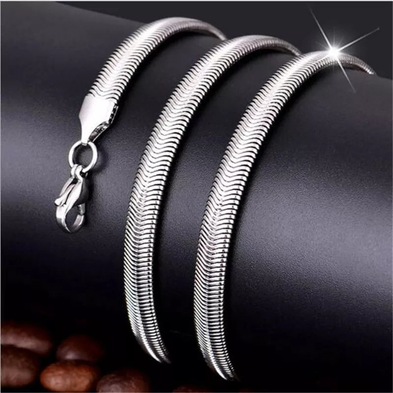 Mens silver snake 2024 chain bracelet