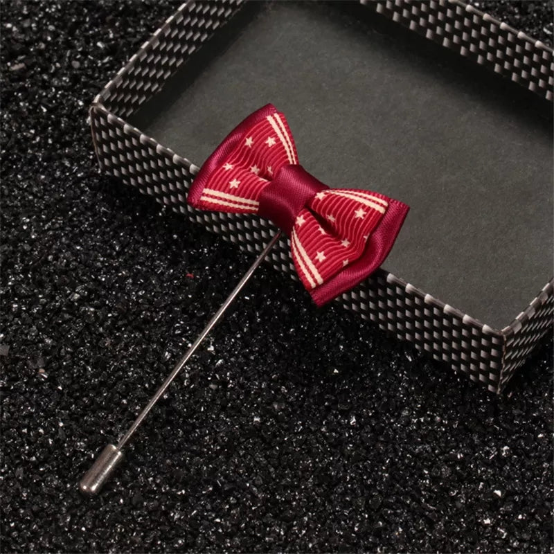 red bow lapel pin for men online in pakistan