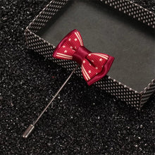 Load image into Gallery viewer, red bow lapel pin for men online in pakistan