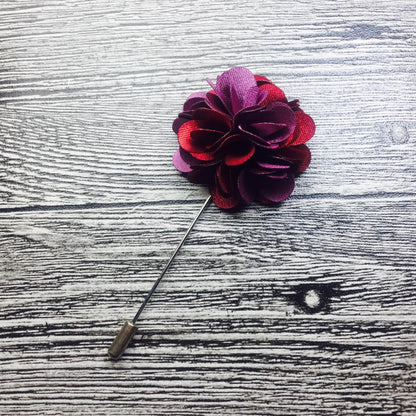 red purpe flower lapel pin brooch online in pakistan