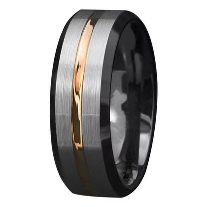 Grey Gold Titanium Wedding Ring