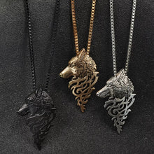 Load image into Gallery viewer, Black Wolfhead Pendant