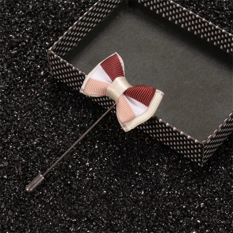 brown bow lapel pin for men online in pakistan