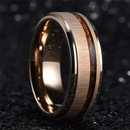 Rose Gold Titanium Wedding Ring