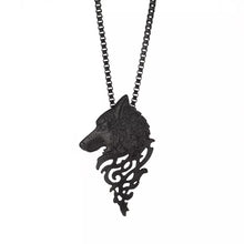 Load image into Gallery viewer, Black Wolfhead Pendant