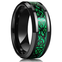 Load image into Gallery viewer, Green Dragon Inlay Ring For Men