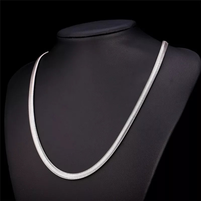 5mm stainless steel silver snake neck chain