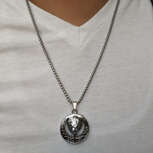 Load image into Gallery viewer, Silver Lion King Pendant Necklace For Men
