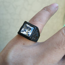 Load image into Gallery viewer, White Crystal Titanium Ring