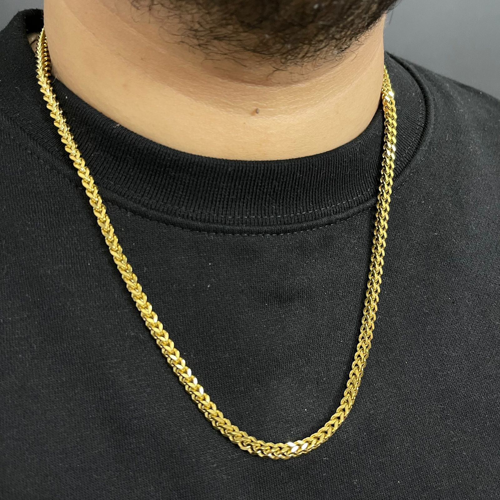 3mm Golden Foxtail Neck Chain For Men Online In Pakistan