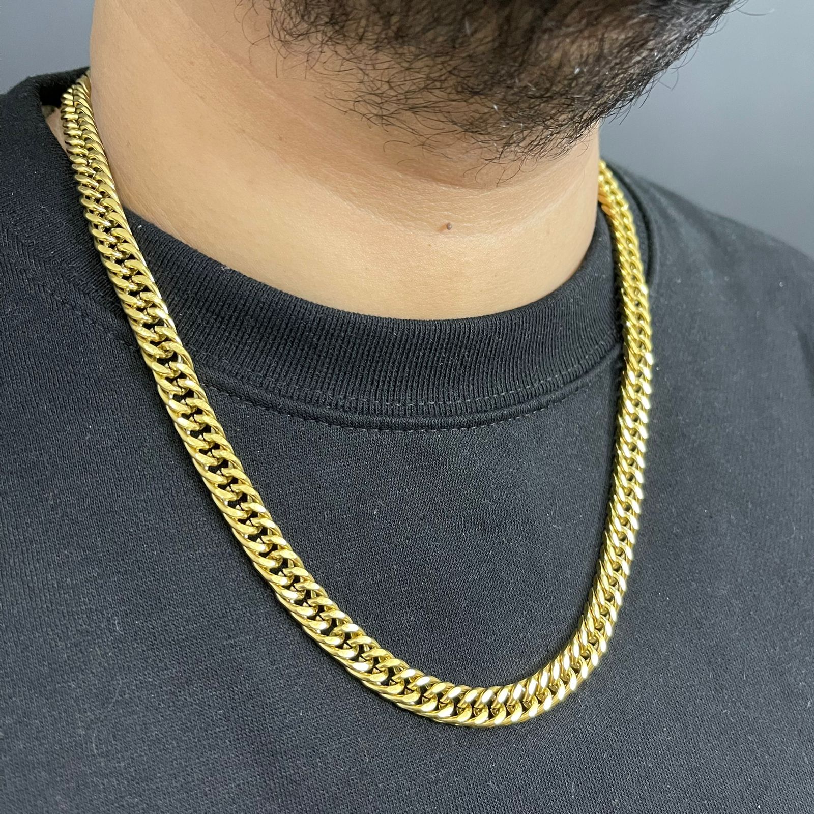 10mm Golden Big heavy neck chain for men boys in Pakistan