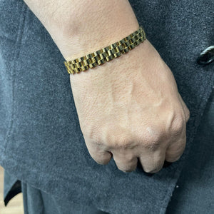 Golden Stainless Steel Rolex Chain Bracelet for men Online In Pakistan