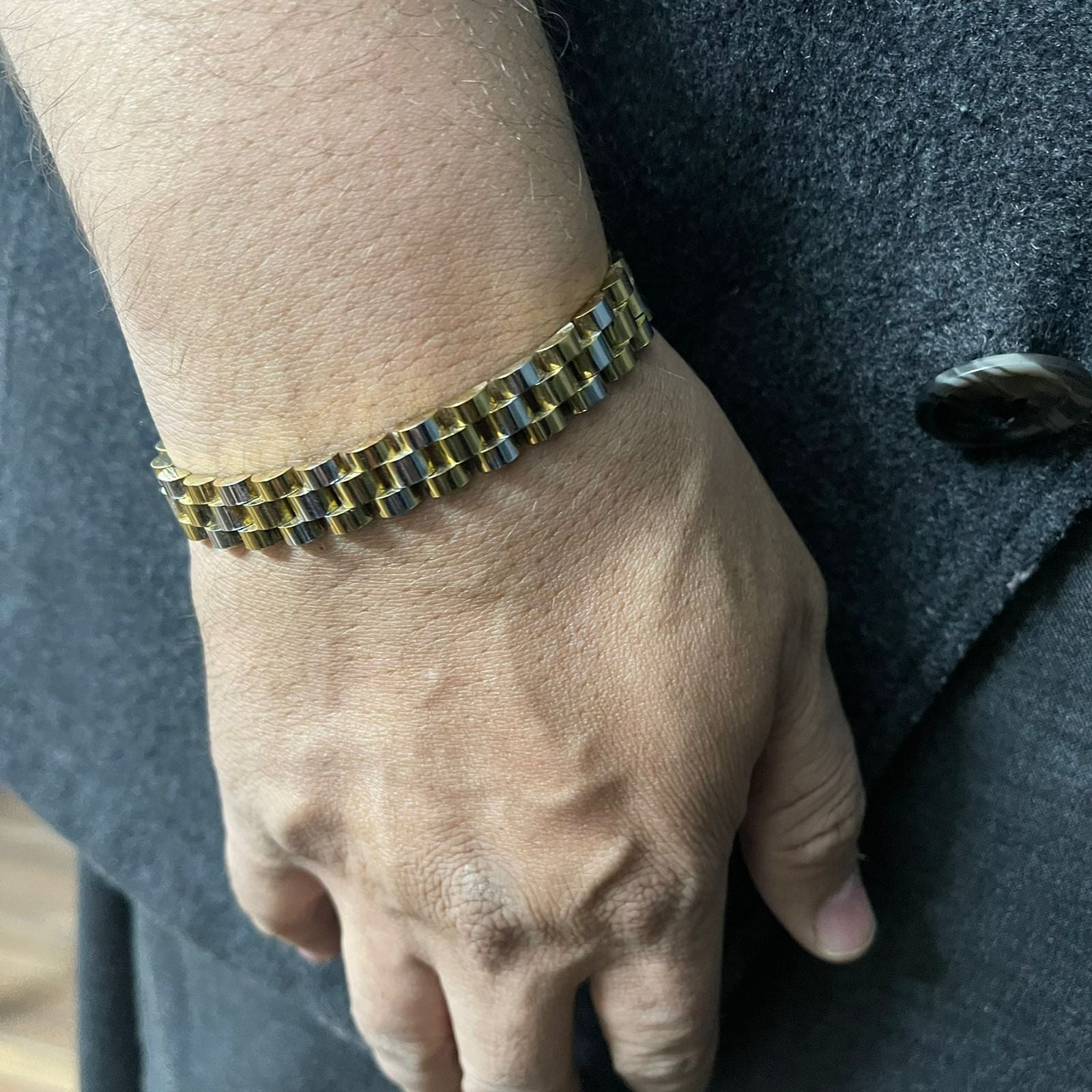 Golden Silver Rolex jubilee Bracelet for men Online In Pakistan