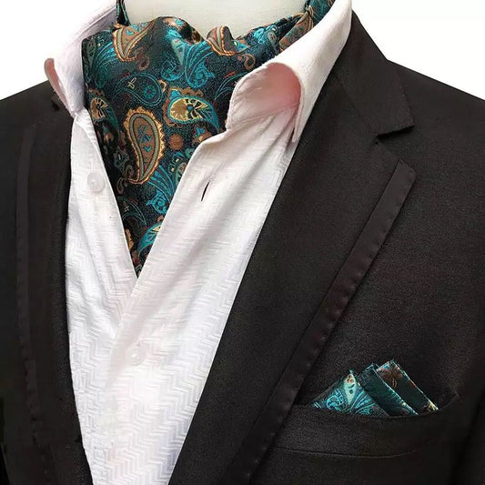 green floral ascot scarf tie online in Pakistan