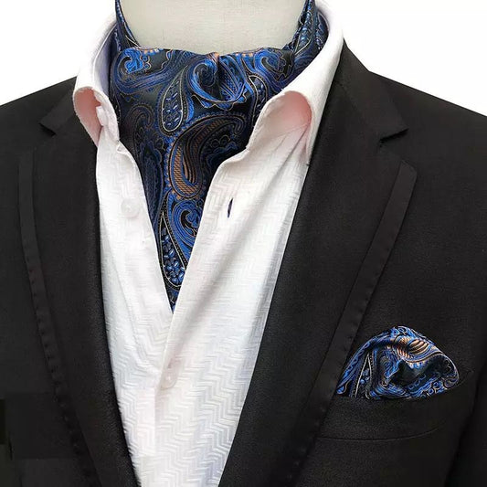 blue ascot cravat tie for men online in Pakistan