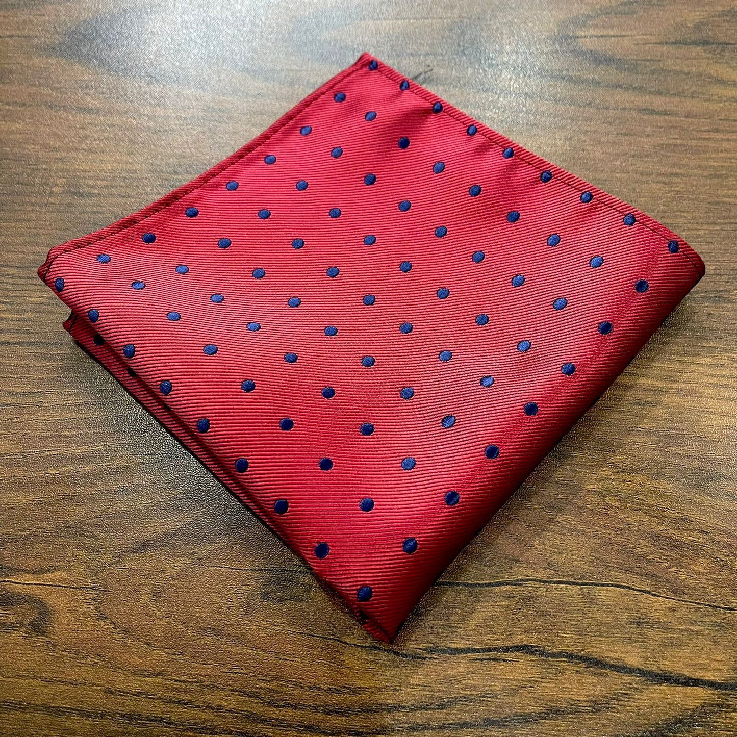 Red Polka Dots silk Pocket Square Pakistan