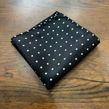 Load image into Gallery viewer, Black and White Polka Dots Pocket Square For Men online in Pakistan