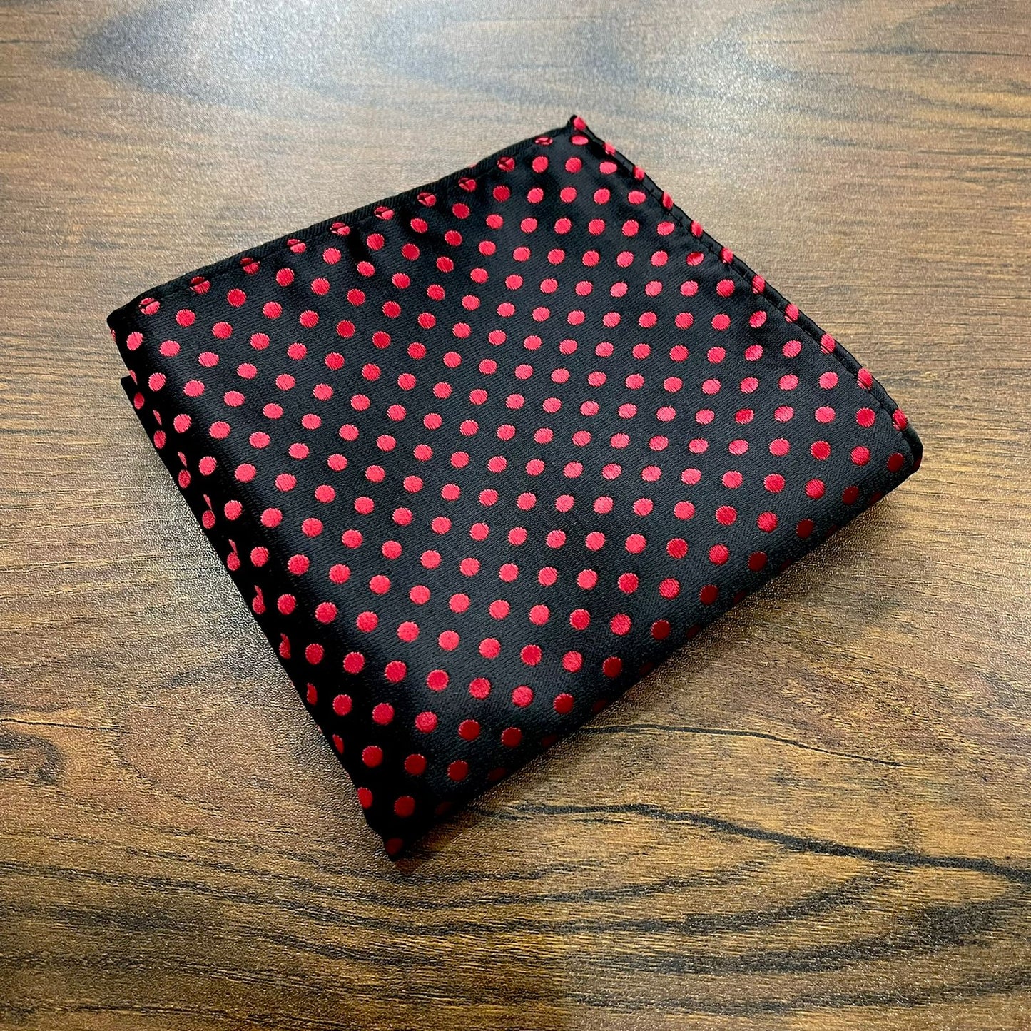 Black and Red Polka Dots Pocket Square For Men online in Pakistan