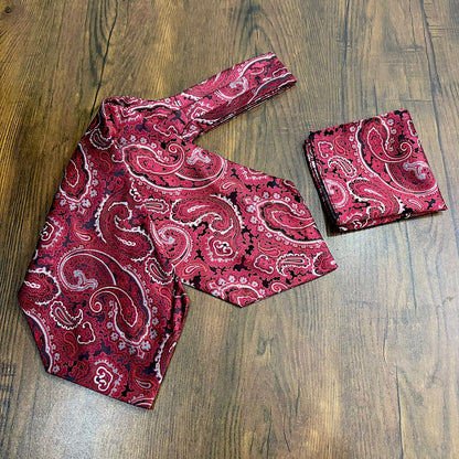 red ascot tie for men