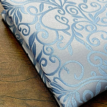 Load image into Gallery viewer, Sky Blue Paisley Floral Pocket Square For Men